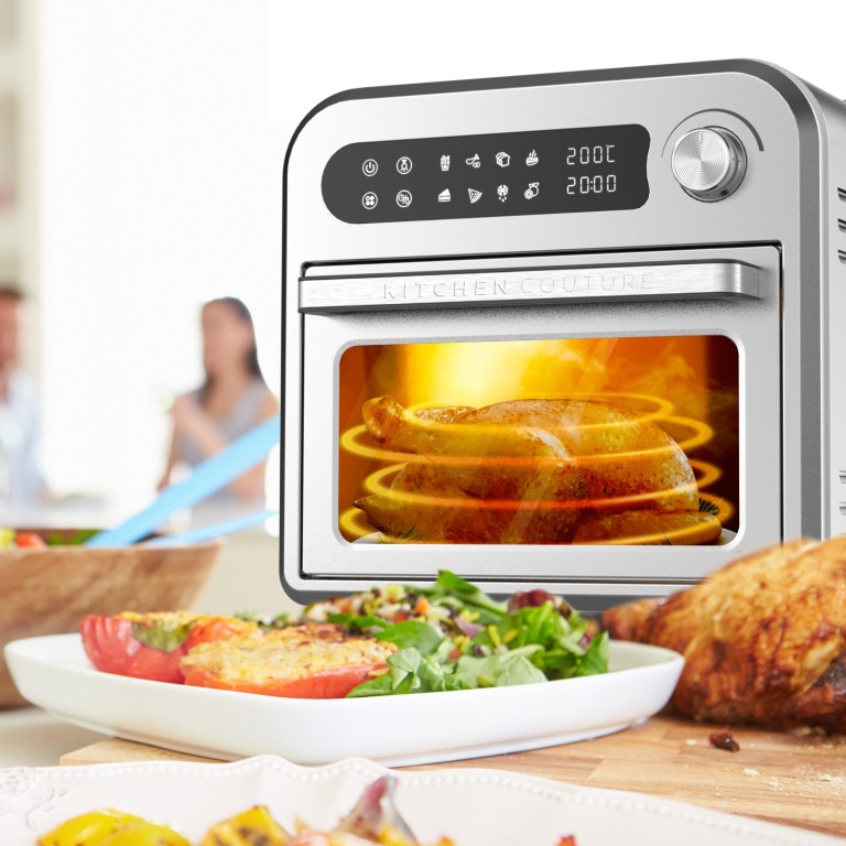 kitchen couture 10 litre compact air fryer oven oil free cooking silver kitchen couture 10 litre compact air fryer oven oil free cooking silver