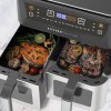 kitchen couture dual view 2 x 5 litre (10 litre) air fryer stainless steel kitchen couture dual view 2 x 5 litre (10 litre) air fryer stainless steel
