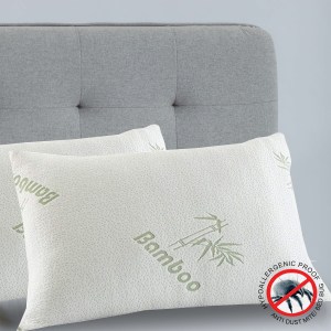 royal comfort luxury bamboo covered memory foam pillow twin pack hypoallergenic