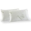 royal comfort luxury bamboo covered memory foam pillow twin pack hypoallergenic