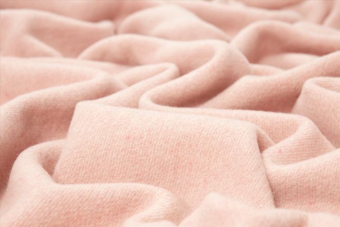 oxford throw merino wool blend blush