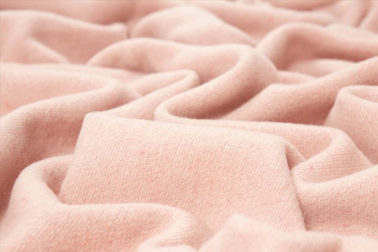 oxford throw merino wool blend blush