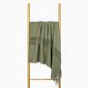 paddington throw fine wool blend olive