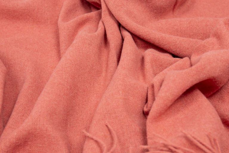paddington throw fine wool blend peach