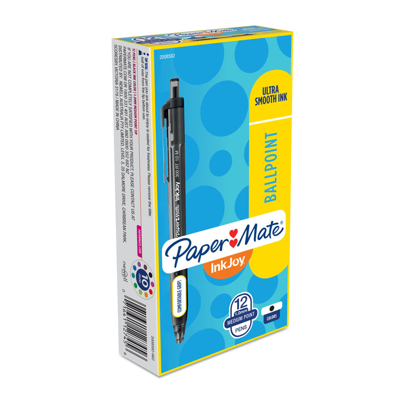 paper mate inkjoy 300rt ball pen black box of 12