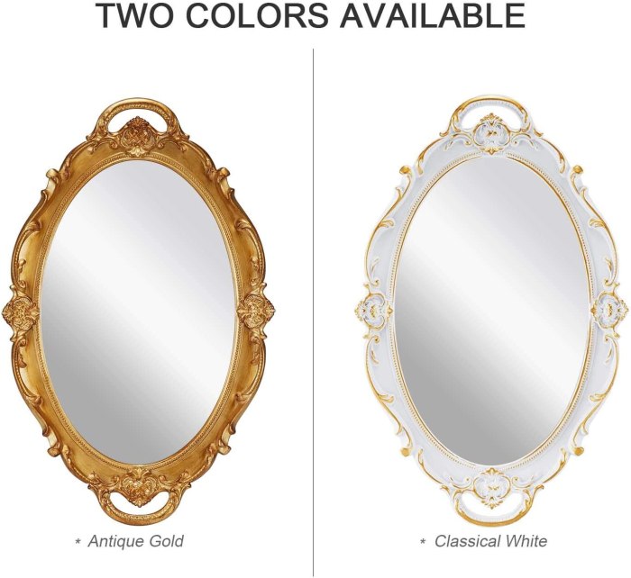 oval antique white 25 x 38 cm vintage carved hanging wall mirror for bedroom and living room oval antique white 25 x 38 cm vintage carved hanging wall mirror for bedroom and living room