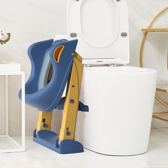 potty training seat step, stool ladder, kids boys girls (yellow)