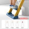 potty training seat step, stool ladder, kids boys girls (yellow)