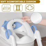 potty training seat ladder, kids boys girls, blue