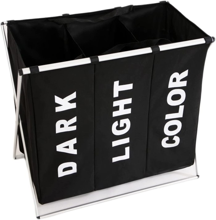 3-in-1 135L Laundry Hamper with Waterproof Bags – Black | Kouwi Australia