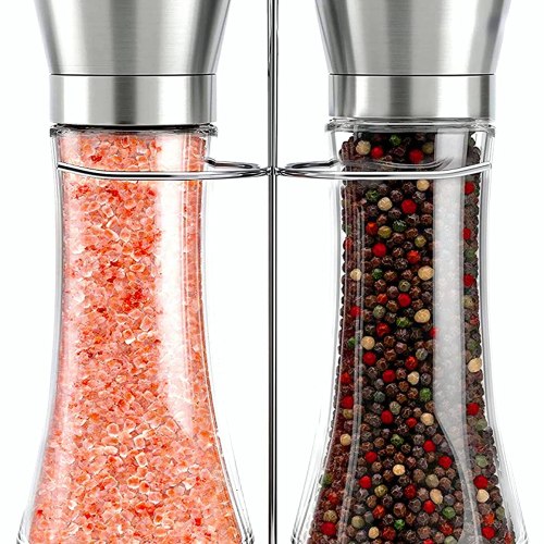 Modern Stainless Steel Salt and Pepper Grinder Set Modern Stainless Steel Salt and Pepper Grinder Set