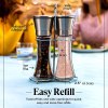 modern stainless steel salt and pepper grinder set modern stainless steel salt and pepper grinder set