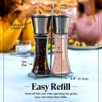 modern stainless steel salt and pepper grinder set modern stainless steel salt and pepper grinder set