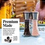 modern stainless steel salt and pepper grinder set modern stainless steel salt and pepper grinder set