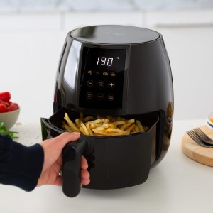 3l digital air fryer w/ 200 c, non stick & removable basket