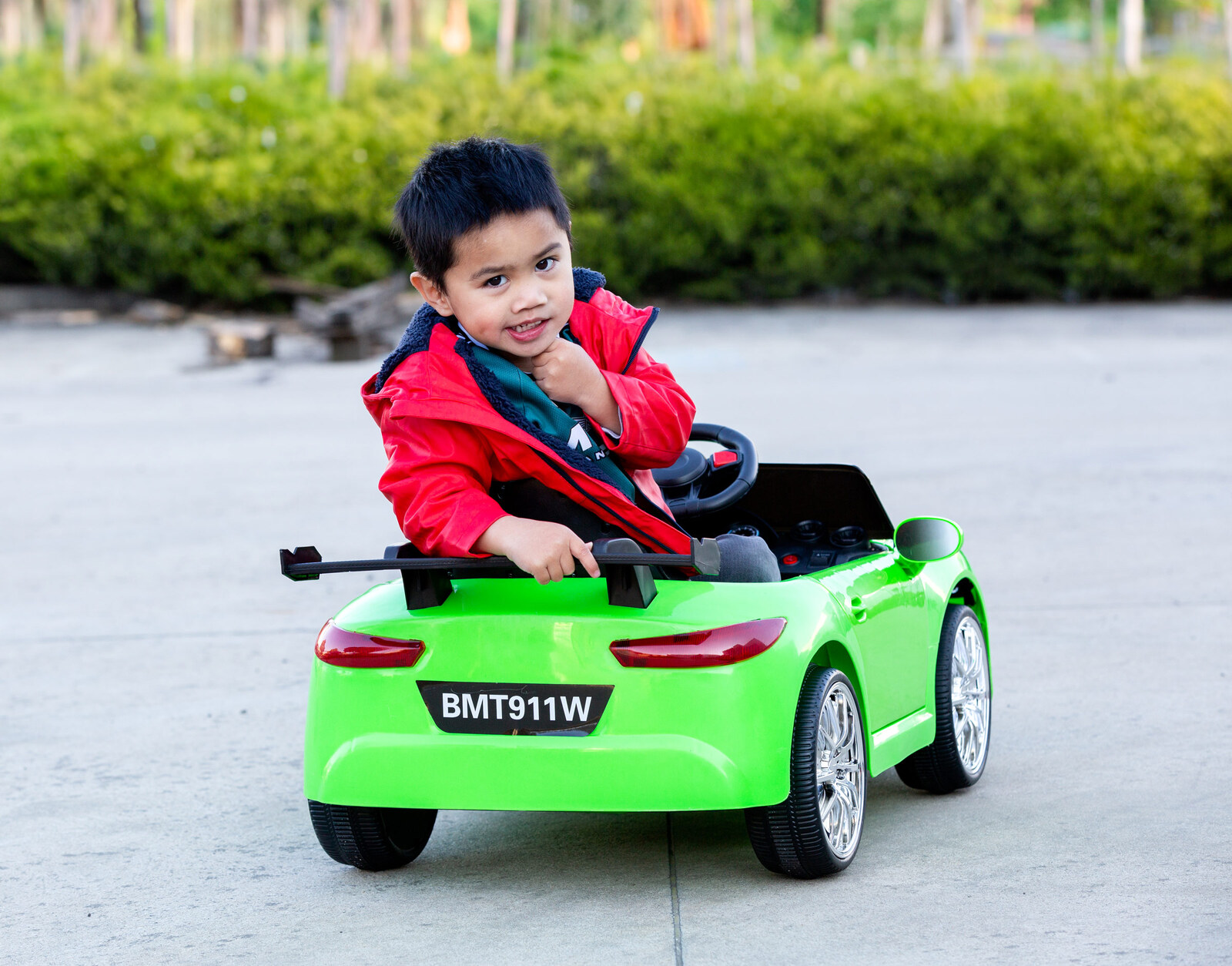 porsche inspired design ride on (green) electric car with parental remote control