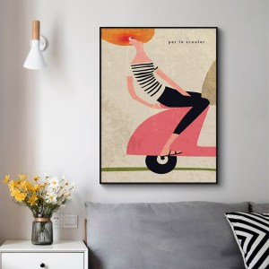 wall art 80cmx120cm scooter black frame canvas wall art 80cmx120cm scooter black frame canvas