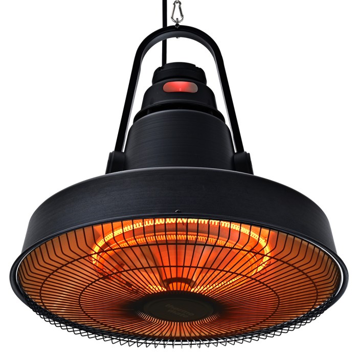 THERMOMATE 1500W Hanging Outdoor Electric Patio Heater, Radiant Carbon Fiber Element, with Remote Control THERMOMATE 1500W Hanging Outdoor Electric Patio Heater, Radiant Carbon Fiber Element, with Remote Control
