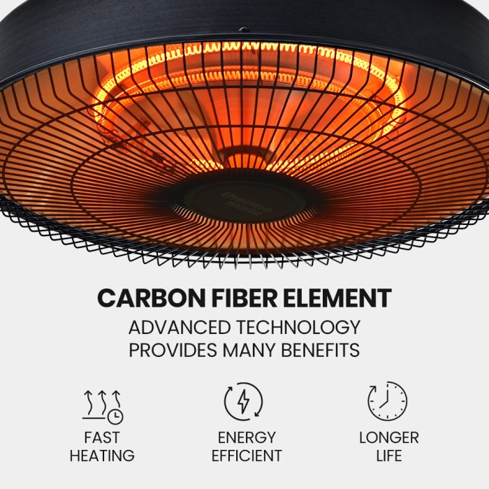 thermomate 1500w hanging outdoor electric patio heater, radiant carbon fiber element, with remote control thermomate 1500w hanging outdoor electric patio heater, radiant carbon fiber element, with remote control