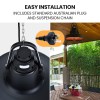 thermomate 1500w hanging outdoor electric patio heater, radiant carbon fiber element, with remote control thermomate 1500w hanging outdoor electric patio heater, radiant carbon fiber element, with remote control