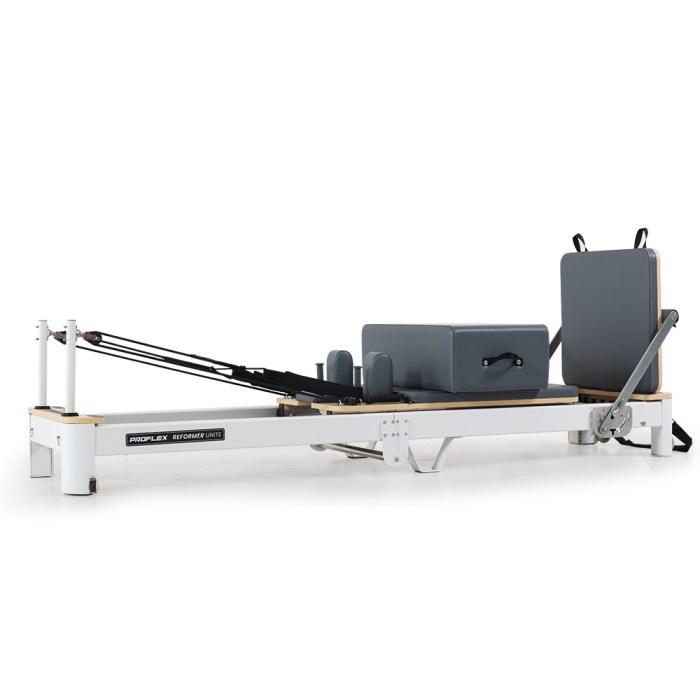 PROFLEX Aluminium Pilates Reformer Machine, Stretch Bed with box and jump board accessories PROFLEX Aluminium Pilates Reformer Machine, Stretch Bed with box and jump board accessories