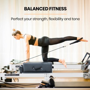 proflex aluminium pilates reformer machine, stretch bed with box and jump board accessories proflex aluminium pilates reformer machine, stretch bed with box and jump board accessories