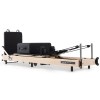 PROFLEX Wooden Pilates Reformer Machine, Stretch Bed with box and jump board accessories PROFLEX Wooden Pilates Reformer Machine, Stretch Bed with box and jump board accessories