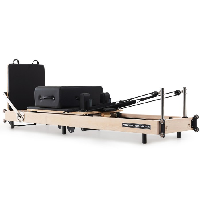 PROFLEX Wooden Pilates Reformer Machine, Stretch Bed with box and jump board accessories PROFLEX Wooden Pilates Reformer Machine, Stretch Bed with box and jump board accessories