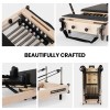 proflex wooden pilates reformer machine, stretch bed with box and jump board accessories proflex wooden pilates reformer machine, stretch bed with box and jump board accessories