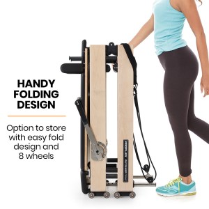 proflex wooden pilates reformer machine, stretch bed with box and jump board accessories proflex wooden pilates reformer machine, stretch bed with box and jump board accessories