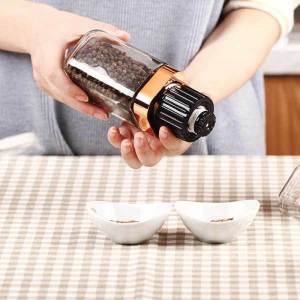 salt and pepper grinder 180ml glass design + rose gold bottle manual hand mill salt and pepper grinder 180ml glass design + rose gold bottle manual hand mill