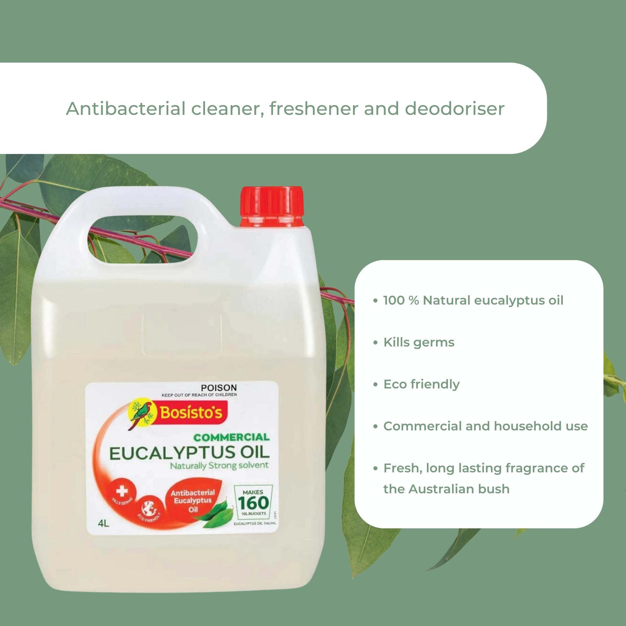 4l commercial cleaner natural bosisto's eucalyptus oil floor kitchen bathroom