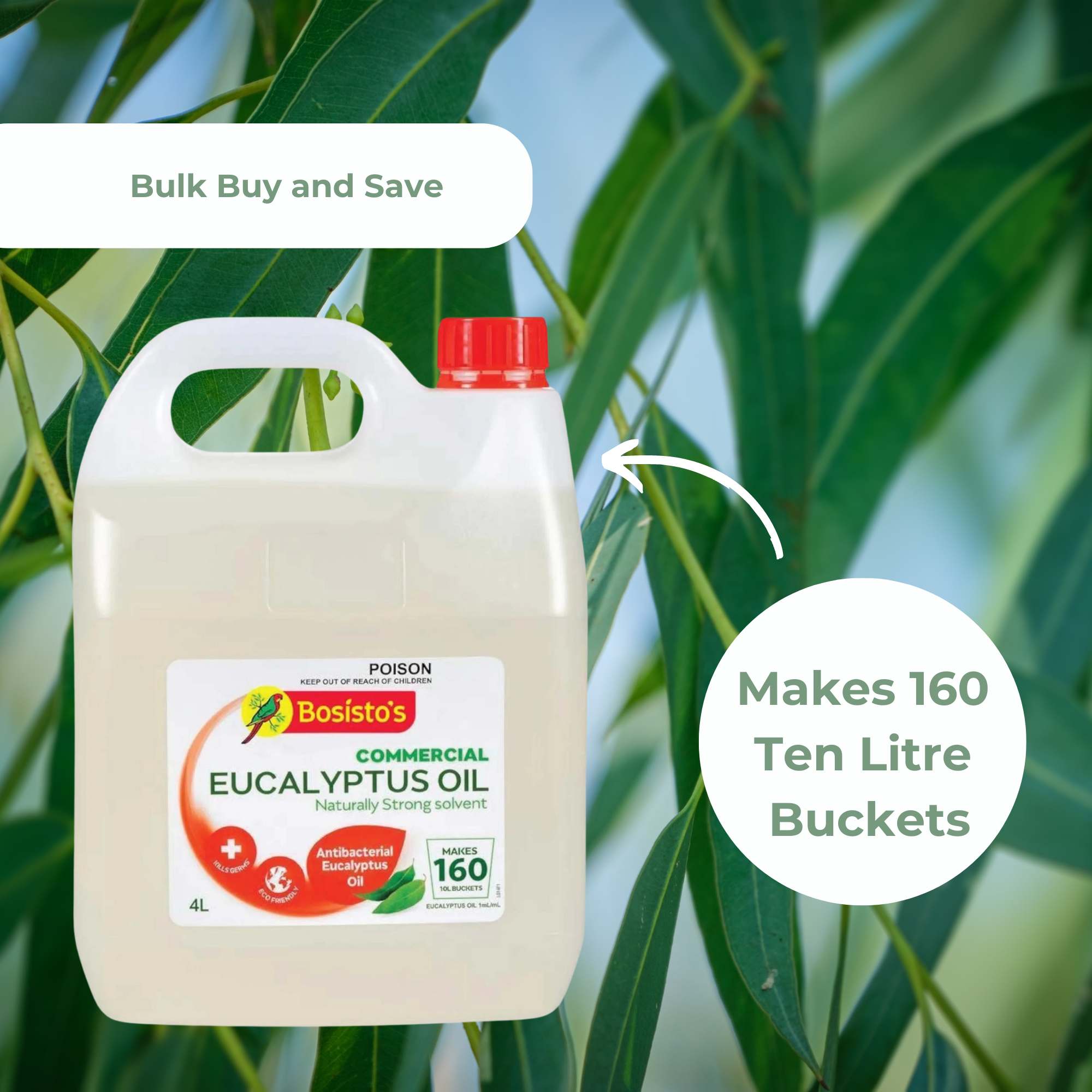 4l commercial cleaner natural bosisto's eucalyptus oil floor kitchen bathroom