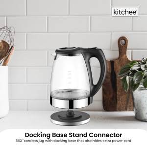 1.7l electric glass kettle led blue light 360 automatic cordless water boiling jug 1.7l electric glass kettle led blue light 360 automatic cordless water boiling jug