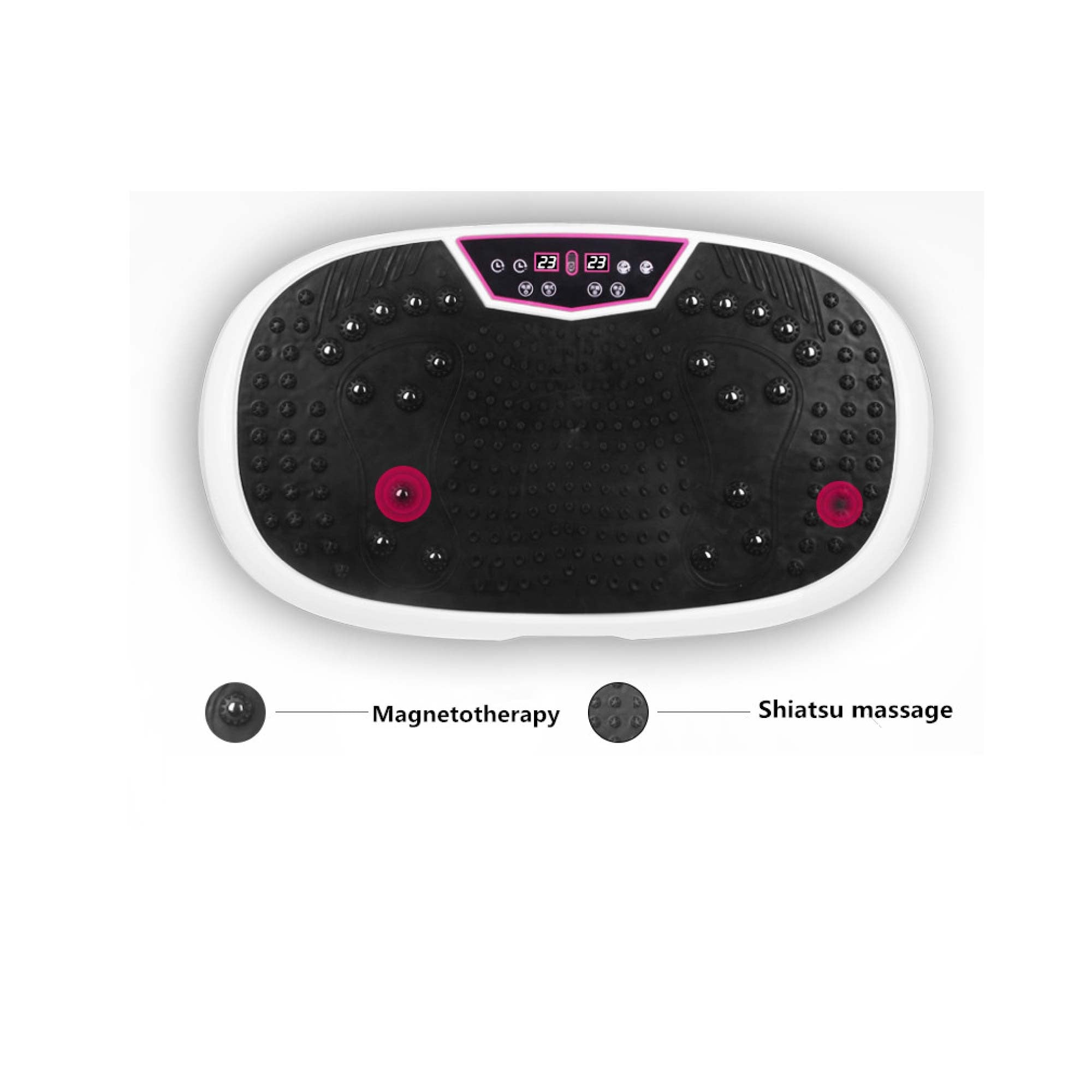 black mini vibration platform magnet therapy vibrating machine exercise plate