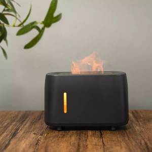 essential oil aroma diffuser and remote grey 240ml flame fire style air humidifier