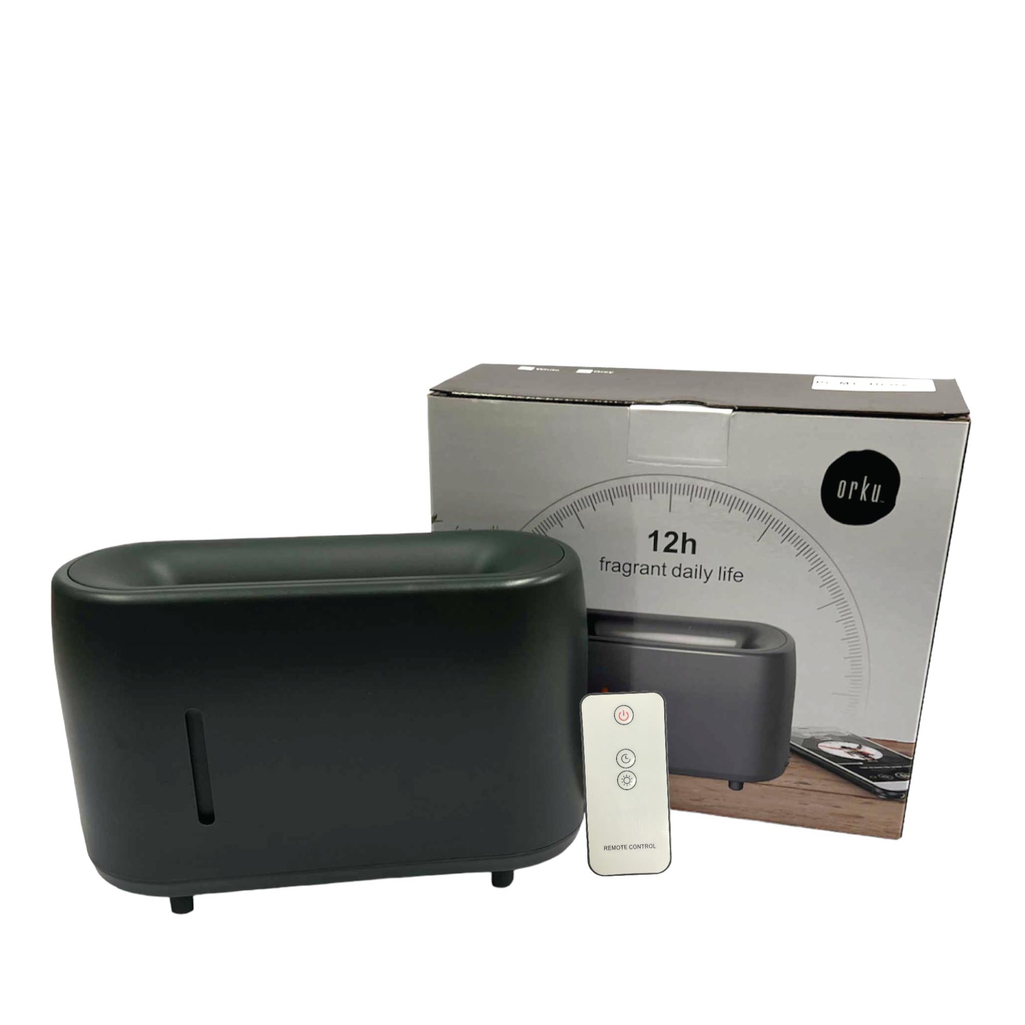 essential oil aroma diffuser and remote grey 240ml flame fire style air humidifier