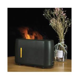 essential oil aroma diffuser and remote grey 240ml flame fire style air humidifier
