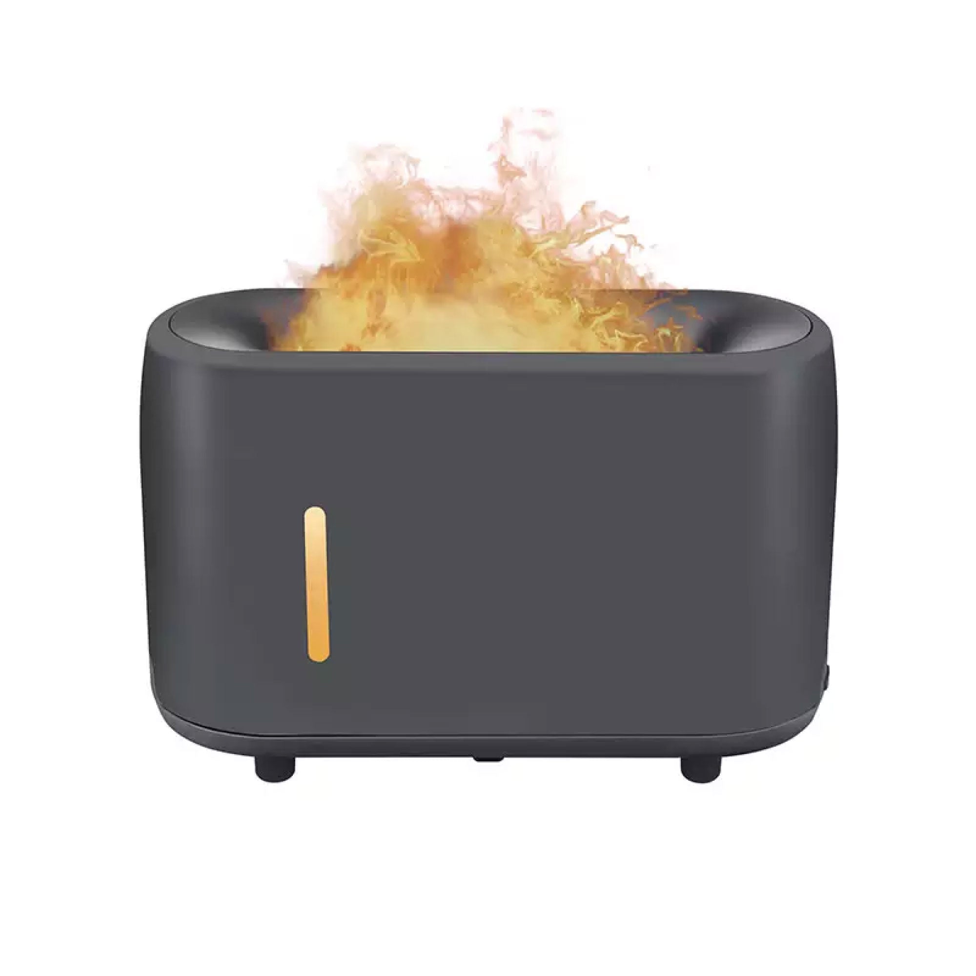 essential oil aroma diffuser and remote grey 240ml flame fire style air humidifier