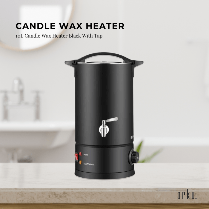 10l candle wax heater black with tap soy wax melter candle making pot 10l candle wax heater black with tap soy wax melter candle making pot