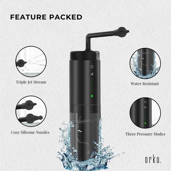 electric ear wax removal cleaner portable rechargeable irrigator