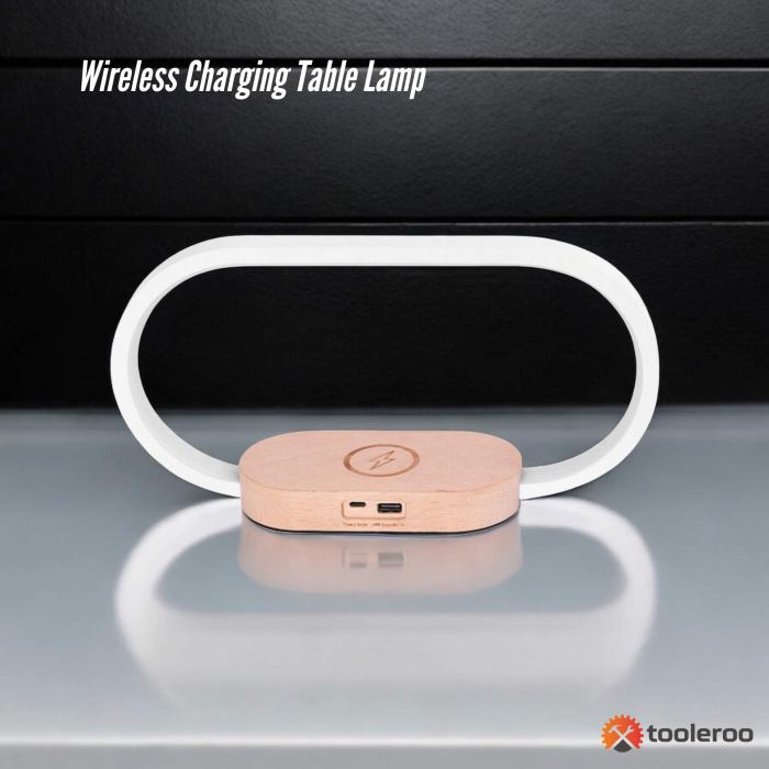 wireless phone charger table lamp usb port charging bedside light with clock