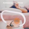 wireless phone charger table lamp usb port charging bedside light with clock