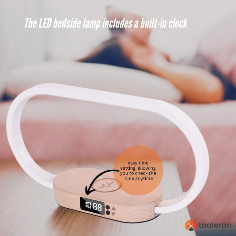 wireless phone charger table lamp usb port charging bedside light with clock wireless phone charger table lamp usb port charging bedside light with clock