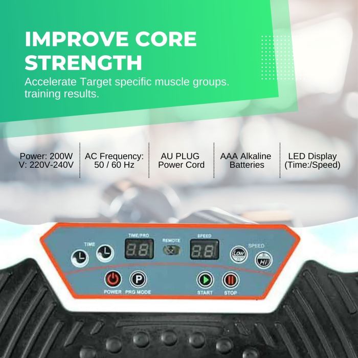 red vibration machine platform exercise vibrating plate whole body workout