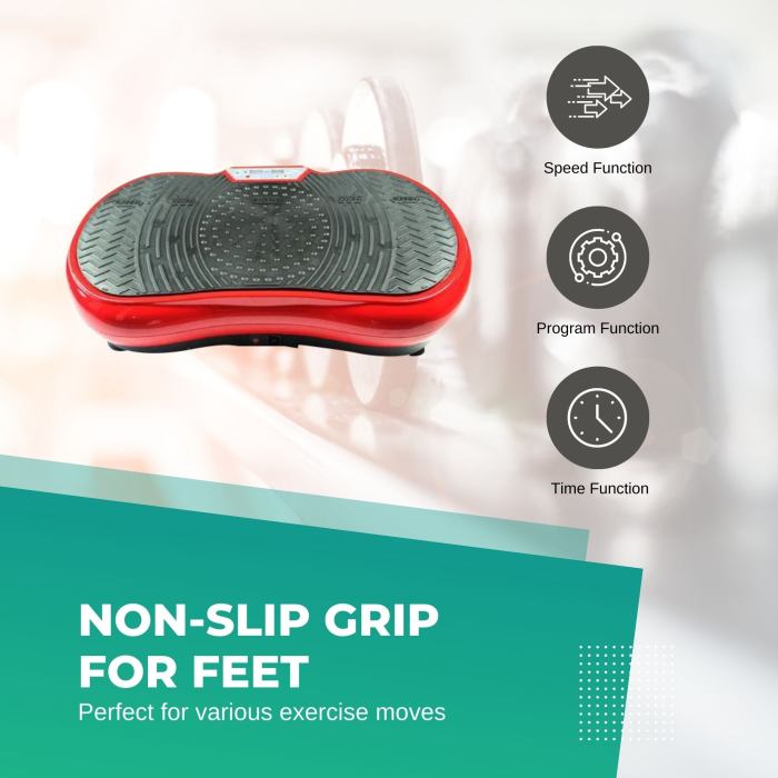 red vibration machine platform exercise vibrating plate whole body workout