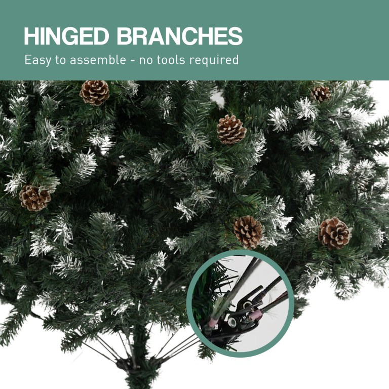 christabelle 1.5m pre lit led christmas tree decor with pine cones xmas decorations christabelle 1.5m pre lit led christmas tree decor with pine cones xmas decorations