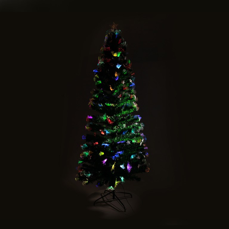christabelle 1.8m enchanted pre lit fibre optic christmas tree stars xmas decor