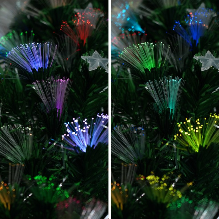 christabelle 1.8m enchanted pre lit fibre optic christmas tree stars xmas decor