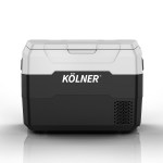 kolner 40l fridge freezer cooler 12/24/240v camping portable esky refrigerator with trolley black